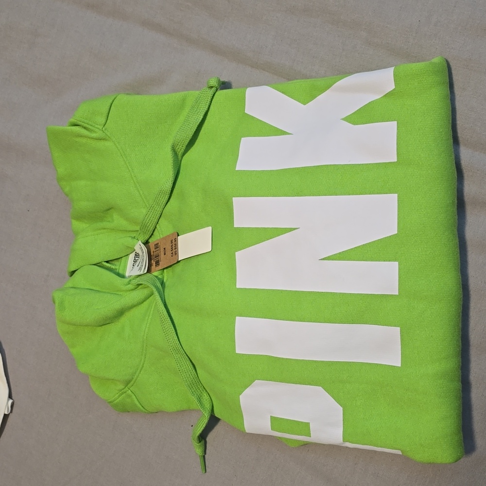 VS PINK hoodie sweatshirt Green NWT